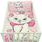 Disney Marie Aristochats Housse de Couette Bebe 100x135cm et taie d'oreiller 40x60cm | Parure de lit Bebe pour lit 60x120 ou 70x140cm | Linge de lit pour Tout-Petits