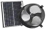 Iliving Solar Roof Exhaust Fan Attic Gable Ventilator, Black