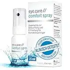 Hyaluron Augenspray mit Liposomen – für Kontaktlinsen - 15ml Augenspray gegen trockene Augen - Die Alternative zu Augentropfen gegen trockene Augen