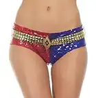DC Comics Suicide Squad Harley Quinn Deluxe Sequins Panty (X-Large) Red/Blue