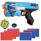 Pistola de Dardos para Flechas Nerf, Pistola de Juguete con Clips de 12 Balas + 60 Dardos de Espuma, Juego de Disparos Infantiles, Juguete de Armas Niño, Regalos de Cumpleaños Niños de 6 a 12 Años