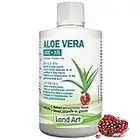 Pure Aloe Vera Juice Pomegranate 500 ml - Cold-Processed – from Organic Fresh Leaves – for Intestinal Issues – Made In Canada