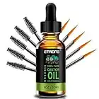 Organic Castor Oil,Pure Cold Pressed Castor Oil for Eyebrows,Eyelashes,Hair Growth,Nails,and Skin with 5 Sets of Eyebrow&Eyeliner Brushes (30ml)