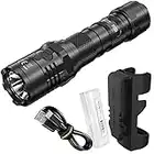 Nitecore P20i Tactical Flashlight, 1800 Lumen USB-C Rechargeable Fast Charging Strobe Ready with LumenTac Organizer