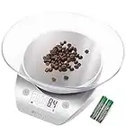 Etekcity 0.1g Food Scale, Digital Kitchen Weight Scale for Baking, Cooking and Weight Loss, 5kg/11lb, Silver Stainless Steel, Large (EK5250)