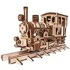 Wood Trick - Chug-chug treno - Puzzle 3D di Legno Tagliato al Laser - Set di Costruzione Meccanica - Rompicapo per Bambini, Ragazzi e Adulti - Assemblaggio Senza Colla