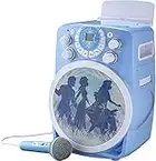 Frozen 2 Bluetooth CDG Karaoke Machine with LED Disco Party Lights, Built in Microphone for Kids, Portable Bluetooth Speaker, Avc, CDG Disks, Compatible with Samsung Apple Tablets MP3 & TV