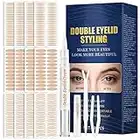 Memonotry Eyelid Tape, Double Stickers with Styling Glue, Big Eye Tools Fork Rods & Tweezers, Waterproof, Sweatproof, Instantly Enlarge the Eyes, Breathable Invisible, 480PCS, dark blue, 1.0 count