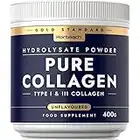 Collagen Powder | Hydrolysed Collagen Peptides Supplement for Women & Men | 400g - Unflavoured | by Horbaach