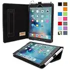 Snugg iPad Mini 5/4 Leather Case, Flip Stand Protective Cover - Blackest Black