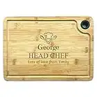 Personalised Chopping Board | Cheese Board | Cutting Board - Chefs Hat Head Chef Design