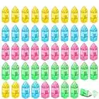 48 Pcs Pencil Sharpeners Manual Handheld Pencil Sharpener with Eraser Single Hole Triangular Shape Plastic Crayon Sharpener with Receptacle for Kids Student School Office Operation Christmas Boxes