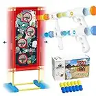 EXTFANS Shooting Games Toys for 6-15 Year Old Boys Girls, Set with 2 Popper Guns and 24 Foam Balls, Zombie Moving Shooting Targets Gifts for Kids (Monster pattern)