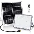 Aigostar - Foco proyector LED solar con mando a distancia,200W,6500K luz blanca.Resistente al agua IP65.Perfectos para exterior jardín,patios,caminos o garajes.