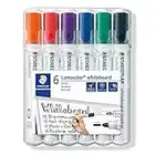 STAEDTLER 351 WP6 Lumocolor Whiteboard Marker Bullet Tip - Assorted Colours (Pack of 6)