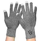 Vital Salveo - Outdoor Full Finger Recovery Gloves Touchscreen Anti Slip Gloves for Computer Typing, Phone Texting, and Relief pain (Pair)/ Light Grey-  L