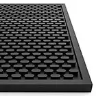 AXIESO Silicone Bar Mat - 1/2 Inch Thick Heat-Resistant and Food Safe Drip Mat - Spill Mats for Counter Top - Service Mat for Kitchen, Coffee Bar, Restaurant - Drying Mat for Glasses - 18 x 12 Inches