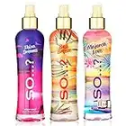 So…? Summer Escapes Womens Ibiza Dreams, Bali Breeze, Mallorca Love Body Spray Mixed Fragrance Bundle 200ml (Pack of 3)