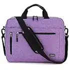 Laptop Bag for Women,RAVUO 15.6 inch Lightweight Shoulder Bag Water Resistant Shockproof Laptop Sleeve Case Business Briefcase with Shoulder Strap Purple