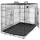 FEANDREA Cage pour Chien, avec 2 Portes, 107 x 70 x 77,5 cm, Noir PPD42BK