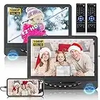12" Dual Portable DVD Player for Car with 1080P HDMI Input, FELEMAN Car DVD Player Dual Screen Play A Same or Two Different Movies, 5 Hours Rechargeable Battery, Support USB, Last Memory