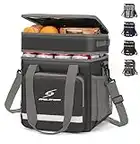 Maelstrom Foodie Buds Grande boîte à déjeuner isotherme pliable, étanche et souple, sac fourre-tout portable pour l'école, le travail, le bureau, les activités de plein air familiales - Taille M, gris