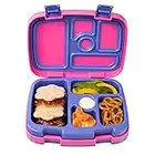 Bentgo Kids Brights – Leak-Proof, 5-Compartment Bento-Style Kids Lunch Box – Ideal Portion Sizes for Ages 3 to 7 – BPA-Free, Dishwasher Safe, Food-Safe Materials (Fuchsia)