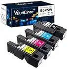 Valuetoner Compatible Toner Cartridge Replacement for Dell E525W E525 525w to use with E525w Wireless Color Printer for 593-BBJX 593-BBJU 593-BBJV 593-BBJW (Black, Cyan, Magenta, Yellow, 4 Pack)