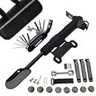 DAWAY A35 Bike Repair Kit - 120 PSI Mini Pump & 16 in 1 Bicycle Multi Tool with Handy Bag Included Glueless Tire Tube Patches & Tire Levers