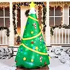 Joiedomi 8 FT Christmas Inflatable Tree Decoration, Lighted Giant Christmas Tree with Build-in Projection Blow Up Self-Inflatables for Christmas Party Indoor, Outdoor, Yard, Garden, Lawn Décor