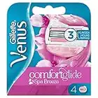 Gillette Venus Comfortglide Breeze Spa - Lamette da barba da donna con cuscinetto in gel per la protezione della pelle, 4 lame di ricambio