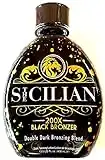 The Sicilian 200X Dark Black Bronzer Tanning Lotion – BEST Luxurious Tanning Lotion For Glowing Skin – Gradual Bronzing & Sunless Self Tanner Lotion – Nourishes Skin