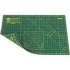 ANSIO Craft Cutting Mat Self Healing A3 Double Sided 5 Layers - Quilting, Sewing, Scrapbook, Fabric & Papercraft - Imperial/Metric 17 Inch x 11 Inch / 42cm x 27cm - Green/Green