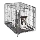 New World Pet Products Newly Enhanced Single & Double Door New World Dog Crate, Includes Leak-Proof Pan, Floor Protecting Feet, & New Patented Features