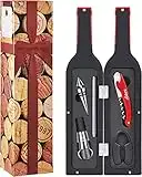 Kato Tirrinia Ensemble d'accessoires pour Tire-Bouchon à vin, kit d'outils pour ouvre-Bouteille de vin avec Autocollant de Boisson, avec ouvre-Bouteille, verseur, Bouchon, Coupe-Feuille, Anneau