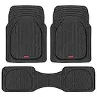 Motor Trend MT-OF-923-BK Black FlexTough Contour Liners-Deep Dish Heavy Duty Rubber Floor Mats for Car SUV Truck/Van