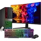 Dell Custom Built OptiPlex Computer Desktop with 27 Inch Gaming Monitor - Intel Core i5-6500 Processor 3.20 GHz, GeForce GT 1030 2GB, 16GB RAM 512GB SSD, Windows 10 Pro Wi-Fi HDMI (Renewed) Black