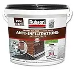 Rubson Revêtement Anti-Infiltrations Stop fuite Noir 1 kg, pour réparation & étanchéité de toitures inclinées & plates, Résine silicone imperméable anti-fuites & anti-fissures