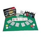 Relaxdays Set da Poker Completo, 200 Fiches, Tappetino, 54 Carte, Dealer, Bottoni Bui, con Cofanetto, Multicolore, 10022799