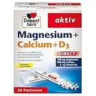 Doppelherz Magnesium + Calcium + D3 DIRECT - Magnesium als Beitrag für die normale Muskelfunktion und den Knochenerhalt - 20 Portionen Micro-Pellets mit Zitronen-Geschmack