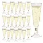 Tootesa 30 Stück Champagner Gläser,150ml Gold glitter Sektgläser Sektkelch Sektflöten Plastik Champagnergläser Mimosa Gläser Stielgläser für Sektempfang Party Picknick Weinbecher Geburtstag Hochzeit