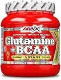 AMIX - Bcaa Glutamina - 300 Gramos - Complemento Alimenticio de Glutamina en Polvo - Reduce el Catabolismo Muscular - Óptimo para Deportistas - Sabor Lima Limón - Aminoácidos Ramificados