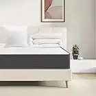 TEENO Matelas 90x190 CM avec Couette et Oreillers Luxe Mousse à mémoire Gel Mousse HR Confort Équilibré