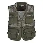 WSPDSD Gilet da Uomo Gilet in Rete Mimetica Fotografia Gilet per Alpinismo all'aperto Gilet Multitasche Casual Senza Maniche Gilet per Attrezzi - 03,L