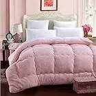 WWYL Trapunta Invernale, Coperta in Cashmere, Coperta in Agnello Invernale, Coperta Pesante per Letto Matrimoniale in Inverno, Coperta per Biancheria da Letto Domestica (Rosa,220 x 240 cm 4.1kg)