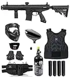 Maddog Tippmann Stormer Elite Dual Fed Protective HPA Paintball Gun Marker Starter Package - Black