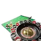 Roulette à boire 16 verres shooter tapis vert râteau de croupier