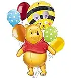 7 pc Winnie The Pooh Big as Life Balloon Bouquet Party Decoration Disney Baby