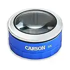 Carson MagniTouch 3X Touch Activated LED Lighted Stand Loupe Magnifier with Focusable Glass Lens for Reading/Low Vision/Hobby/Crafts/Stamps/Coins/Electronics and Inspection (MT-33)