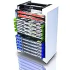 ADZ Game Storage Tower – Universal Games Storage Tower – Stores 12 Game or Blu-Ray Disks – Game Tower Rack for PS4, PS5, Xbox One, Xbox Series X/S, Switch Games and Blu-Ray Cases